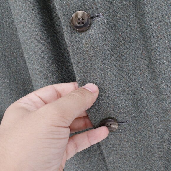 VTG Paul Stuart Sport Coat Mens 44 Medium long Silk Hopsack deconstructed patch - Picture 14 of 16